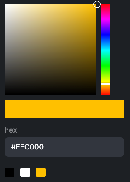 Color Picker with custom colors inside