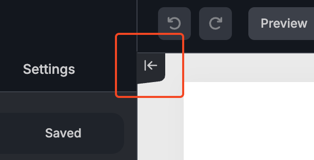 Control panel visibility toggle button Control panel visibility toggle button