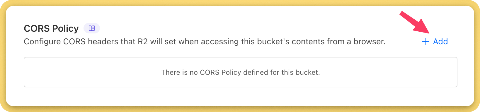CORS Policy Add