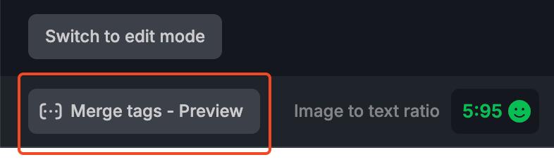 Merge Tag Preview Panel Merge Tag Preview Panel